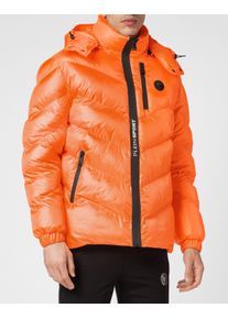 Plein Sport Herren Daunenjacke "Tiger"86, orangefluo, Gr. XXL, Obermaterial: 100% Polyester; Futter: 100% Polyester; Füllung: 100% Polyester, Jacken