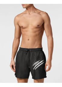 Plein Sport Herren Badehose "Badehose"0201, schwarz, weiß, Gr. L, Obermaterial: 100% Polyester, Badehosen