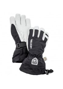 Hestra Army Leather Heli Ski 5 Finger Handschuhe Kinder (Gr 3 |grau |wasserdicht)