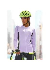 Funktionsshirt Vivance ACTIVE ""-Fahrradshirt"", Damen, Gr. XS (32/34), lila (lavendel), Obermaterial: 92% Polyester, 8% Elasthan, unifarben mit Farbeinsatz, sportlich, figurbetont hüftlang, Rundhals, Langarm, Shirts, mit reflektierenden Details