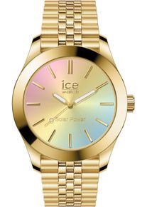 Ice Watch ICE-WATCH Damen Solaruhr "ICE steel - Small - SOLAR 3H"gelbgoldfarben, bunt, Armbanduhren, Armbanduhr, Damenuhr, Edelstahlarmband, bis 10 bar