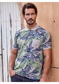 Lerros Herren Poloshirt "Lerros Herren Poloshirt, floral bedruckt"tinted grau, Gr. S, 100% Baumwolle, Shirts