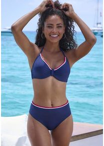 s.Oliver Bügel-Bikini-Top 'Junis' blau Gr. 36 Cup C. Mit Flechtdetails. Mit Bügel Und Mit Stäbchen. Nachhaltig.