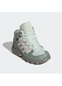 adidas terrex Wanderschuh "TERREX MID GORE-TEX", Gr. 23linen grün, putty mauve, silber grün, Textil, Synthetik, sportlich, Schuhe, für Kinder