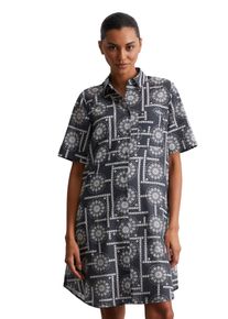 Marc O'Polo MARC O'POLO Damen Hemdblusenkleid "aus leichtem Baumwoll-Voile"multi, muted blau, Gr. 40, bedruckt, Obermaterial: 100% Baumwolle; Futter: 100% Modal,
