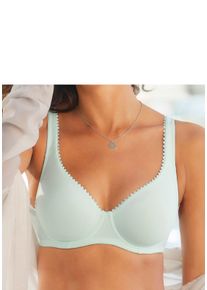 Petite Fleur sheego Gro&szlig;e Gr&ouml;&szlig;en T-Shirt-BH, mint + wei&szlig;, Gr&ouml;&szlig;e 105B - Damen