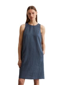 Marc O'Polo MARC O'POLO Damen Midikleid "in A-Linie geschnitten"muted blau, Gr. 36, unifarben, Obermaterial: 100% Leinen; Futter: 100% Baumwolle, Kleider