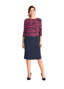 HERMANN LANGE Collection 2-in-1-Kleid, unifarbener Rock, mit grafischem Muster