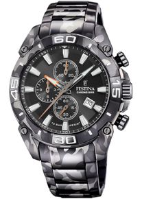 Festina Herren Chronograph "Special Edition"schwarz, grau, Armbanduhren, Quarzuhr, Armbanduhr, Herrenuhr, Edelstahlarmband, Datum,Stoppfunktion