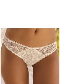 Vivance Slip cream Gr. 32/34 für Damen. Mit Spitze, Schmuckelement. Körpernah