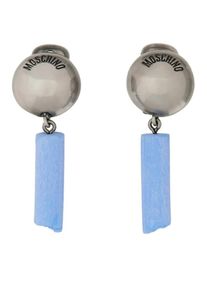 Moschino Ohrringe - Logo Earrings - Gr. unisize - in Blau - für Damen