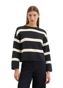 Marc O'Polo MARC O'POLO Damen Streifenpulloverstriped, deep night blau, casual, Gr. L, Strick, Obermaterial: 100% Baumwolle, Pullover, das gestreifte, leicht