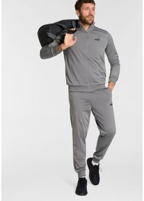 Puma Herren Trainingsanzug "POLY TAPE SUIT"cast iron, sportlich, Gr. S, bedruckt, Trikot, Obermaterial: 100% Polyester, Sportanzüge