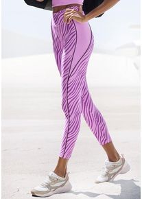 active by Lascana LASCANA ACTIVE Leggings pink Gr. S (36/38) für Damen. Mit Logodruck. Eng