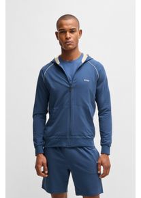 BOSS Herren Kapuzensweatjacke "Mix&Match Jacket H", Gr. XLmedium blau 425, Sweatware, Obermaterial: 95% Baumwolle, 5% Elasthan, casual, Sweatjacken,