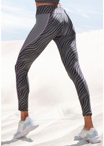 active by Lascana LASCANA ACTIVE Leggings schwarz Gr. XS (32/34) für Damen. Mit Logodruck. Eng