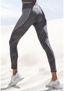 active by Lascana LASCANA ACTIVE Leggings schwarz Gr. XS (32/34) für Damen. Mit Logodruck. Eng
