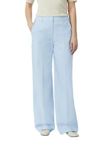 comma, COMMA Damen Anzughosecanal blau, casual, Gr. 36, unifarben, Web, Obermaterial: 51% Baumwolle, 46% Polyester, 3% Elasthan, Hosen, mit Bügelfalte