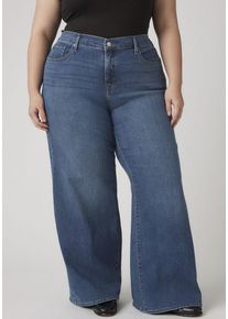 LEVI'S® PLUS LEVI'S PLUS Damen Weite Jeans "PL 318 SHAPING"clever girl plus, casual, Gr. 18, unifarben, Denim/Jeans, Obermaterial: 80% Baumwolle, 19% Polyester,