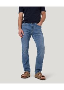 Herren Straight-Jeans "Rando Dicke Nähte"light blau used mustache, casual, Gr. 38, Pioneer Authentic Jeans, Denim/Jeans, Obermaterial: 99% Baumwolle,