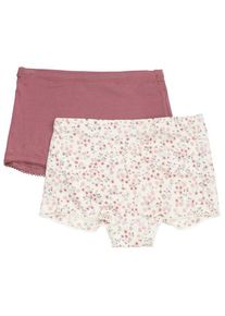 Minymo Hipsters 2-Pack Unterhose Kinder (Gr 146 |weiß/rosa)
