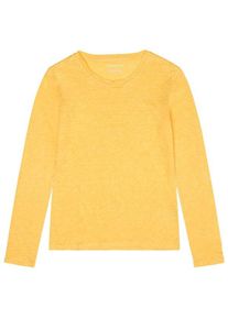 KnowledgeCotton Apparel L/S Linen T-Shirt Longsleeve Women (Gr S |orange)