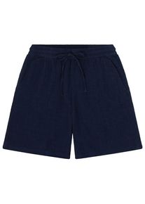 KnowledgeCotton Apparel Posey Fit Mid-Rise Dobby Shorts Damen (Gr L |blau)