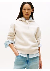 Tommy Hilfiger Damen Kapuzensweatshirt "MDRN REG CORP LOGO HOODIE"heather oatmilk, casual, Gr. XXXL, meliert, Sweatware, Obermaterial: 63% Baumwolle,