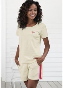 Vivance Kurzarmshirt mehrfarbig Gr. 32/34 für Damen. Rundhals und Stickerei. Lässig Geschnitten. Nachhaltig.