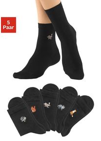 H.I.S. H.I.S Socken schwarz Gr. 35-38 für Damen. Normal. Nachhaltig.