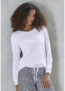 Vivance Dreams Pyjamaoberteil helllila Gr. 32/34 für Damen. Mit Rundhals. Comfort Fit. Nachhaltig.