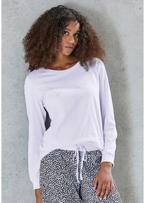 Vivance Dreams Pyjamaoberteil helllila Gr. 32/34 für Damen. Mit Rundhals. Comfort Fit. Nachhaltig.