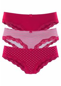 Lascana Slip mehrfarbig Gr. 36/38 für Damen. Mit Schleife, Spitze. Nachhaltig.