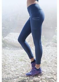 active by Lascana LASCANA ACTIVE Lauftights blau Gr. XS (32/34) für Damen. Mit Logodruck. Eng