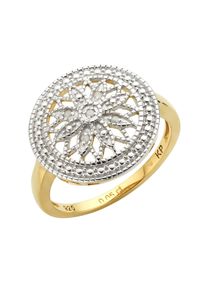 Diamonds by Ellen K. Ring Silber 925 vergoldet mit 5x Diamant zus. 0,05ct.