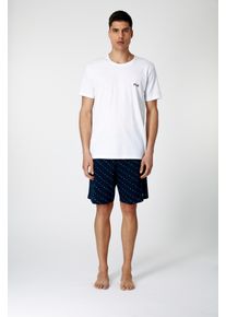 Fila Herren Shorty "MAN JERSEY PYJAMAS", Gr. XXLweiß blau, Jersey, Obermaterial: 100% Baumwolle, unifarben, modisch, Homewear-Sets, Hose gepunktet
