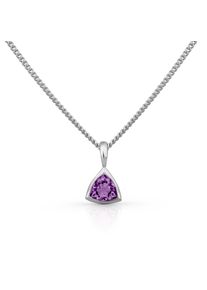 OROLINO Halskette 585 Gold mit echtem Amethyst 42/45cm lang