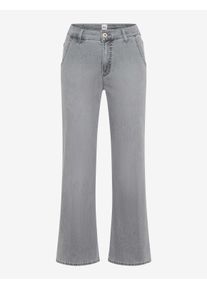 Brax Damen Culotte Style MAINE S USED GREY, denim hellgrau, Gr. 34
