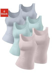 Petite Fleur Achselhemd mehrfarbig Gr. 34 für Damen. Mit tiefer Rundhals. Körpernah. Nachhaltig.
