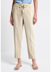 Street One Damen Bügelfaltenhosecoastal beige, casual, Gr. 42, unifarben, Stoff, 54% Polyester, 43% Viskose, 3% Elasthan, Hosen, Middle Waist
