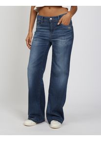 Gang Damen Weite Jeans "94AMELIE WIDE"basic midblau wash, casual, Gr. 31, Denim/Jeans, Obermaterial: 94% Baumwolle, 5% Polyester, 1% Elasthan, Jeans