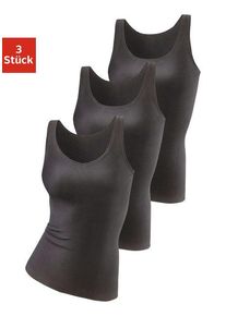 Petite Fleur Achselhemd schwarz Gr. 34 für Damen. Mit tiefer Rundhals. Körpernah. Nachhaltig.