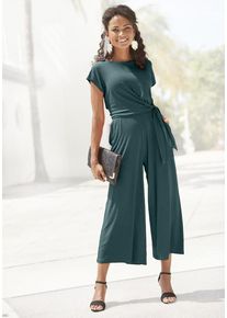 Lascana Culotte-Overall blau Gr. 36 für Damen. Mit Rundhals. Figurumspielend. Nachhaltig.
