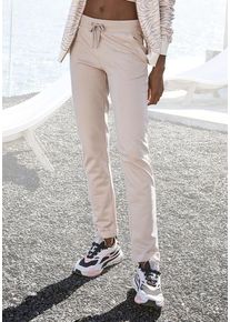 Lascana Loungepants nougat Gr. 32/34 für Damen. Mit Tunnelzug, Kordelzug. Bequem. Nachhaltig.