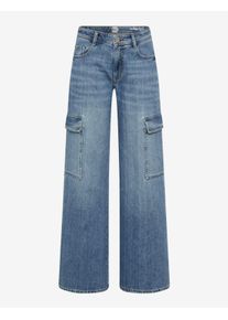 Brax Damen Five-Pocket-Hose Style MORGAN USED REGULAR BLUE, denim blau, Gr. 46L
