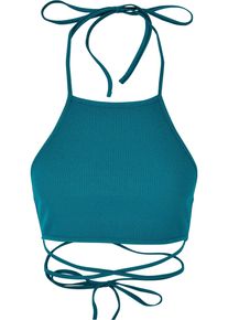 Urban Classics Herren Muskelshirt "Urban Classics Damen Ladies Rib Trapeze Cropped Top", grün, casual, Gr. 5XL, unifarben, 75% Polyester, 20%
