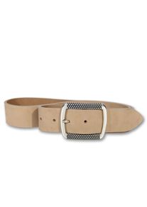 Silbergift Damen Ledergürtel, beige, modisch,feminin, Gr. 100, Rindsleder, Gürtel, Vollrindleder Nubuk