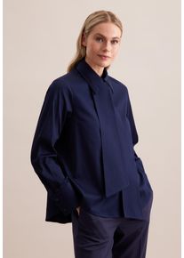 Seidensticker Damen Schluppenbluse "Schwarze Rose", blau, Gr. 34, unifarben, 97% Baumwolle 3% Elastan, Blusen, Langarm Kragen Uni