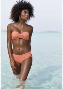 Venice Beach Damen Bandeau-Bikini-Top "Lucky", rot, Gr. 34, Strukturmuster, Recycling-Polyamid, Bikini-Oberteile, aus gerippter Strukturware