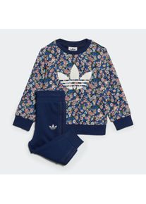 Kinder Trainingsanzug "CREW SET", blau, sportlich, Gr. 62, adidas originals, Obermaterial: 70% Baumwolle, 30% Polyester, Sportanzüge